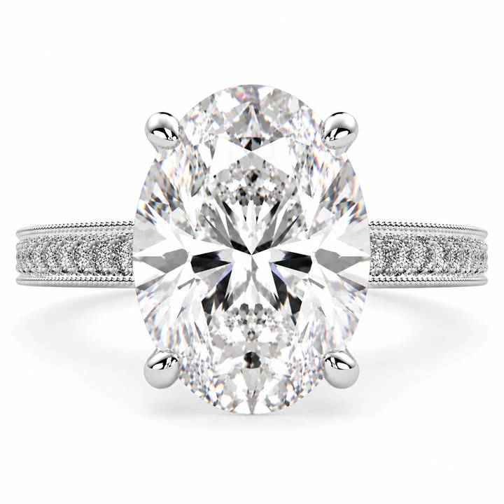 Martina 7.75 Carat Oval Cut Pave Engagement Ring