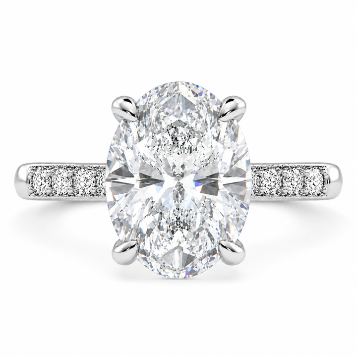 Federica 6.4 Carat Oval Cut 4 Prong Engagement Ring