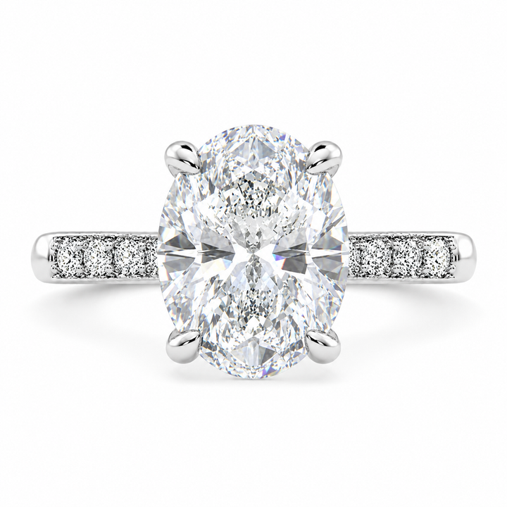 Federica 5.4 Carat Oval Cut 4 Prong Engagement Ring