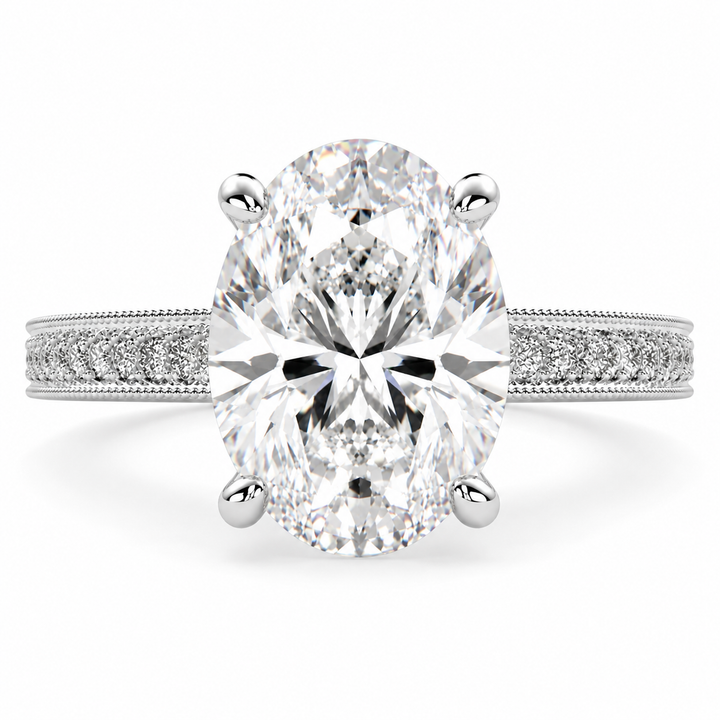 Martina 6.75 Carat Oval Cut Pave Engagement Ring