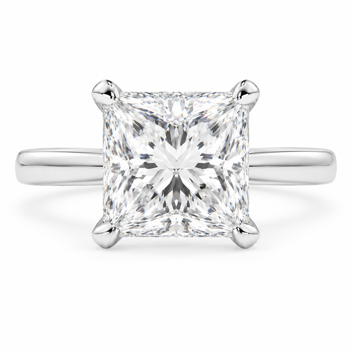 Juliana 5 Carat Princess Cut Classic Solitaire Engagement Ring
