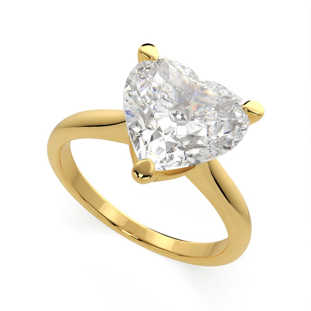 Juliana 3 Carat Heart Cut Classic Solitaire Engagement Ring