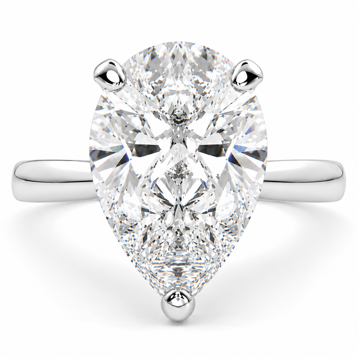 Juliana 6 Carat Pear Cut Classic Solitaire Engagement Ring