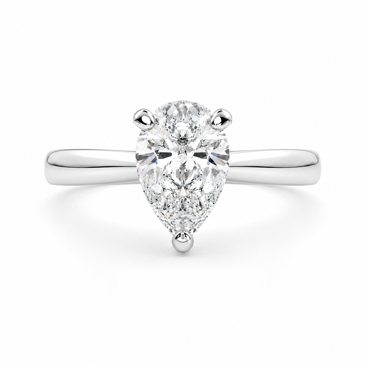 Juliana 1 Carat Pear Cut Classic Solitaire Engagement Ring