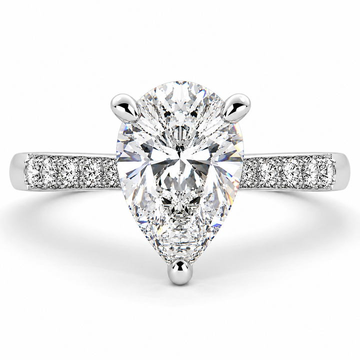 Federica 3.4 Carat Pear Cut 4 Prong Engagement Ring