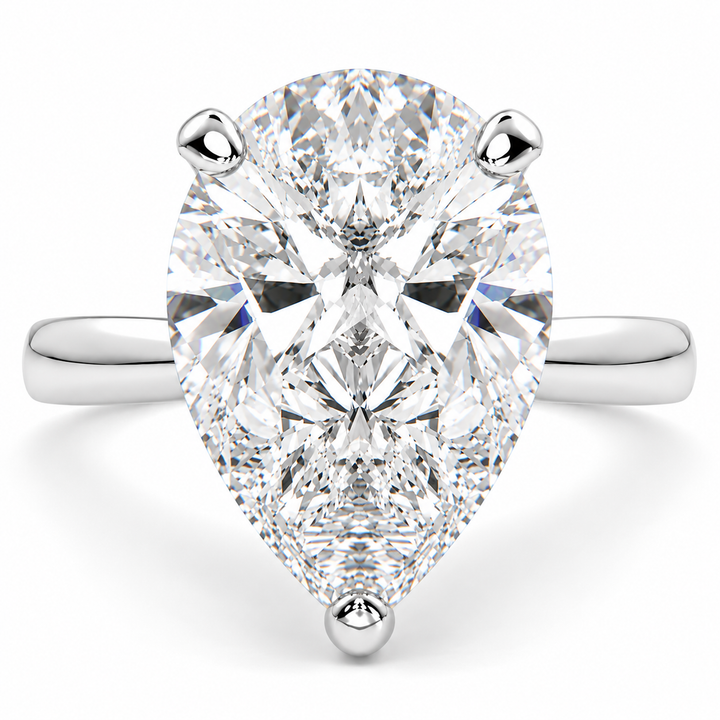 Juliana 7 Carat Pear Cut Classic Solitaire Engagement Ring