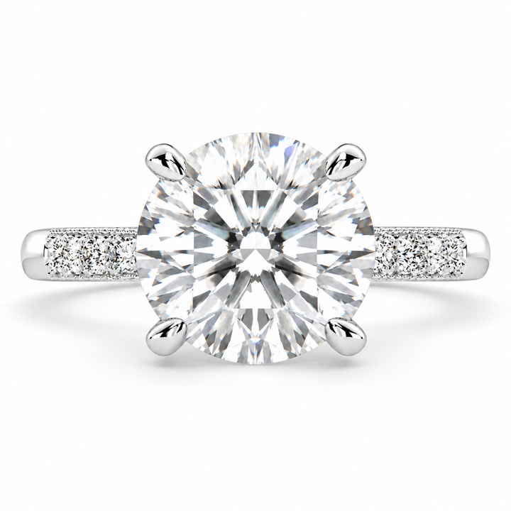 Federica 6.4 Carat Round Cut 4 Prong Engagement Ring