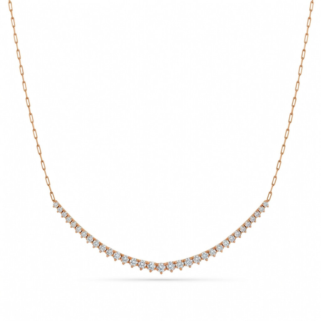 2.25 Ct Round Cut Diamond Chain Necklace VS1 D-F White Gold 14k