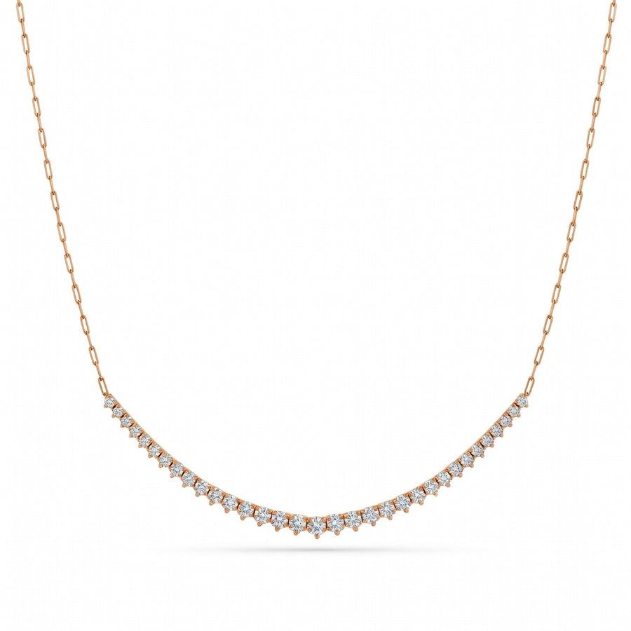 2.25 Ct Round Cut Diamond Chain Necklace VS1 D-F White Gold 14k