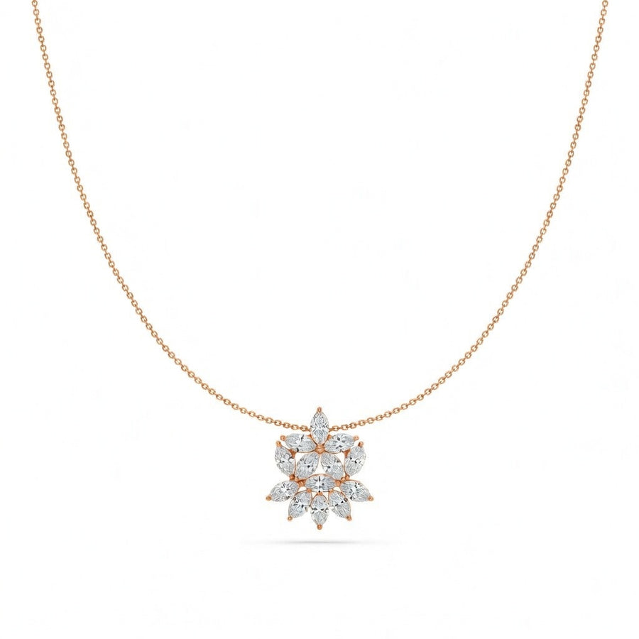 1.75 Ct Marquise Cut Diamond Pendant Necklace VS1 D-F White Gold 14k