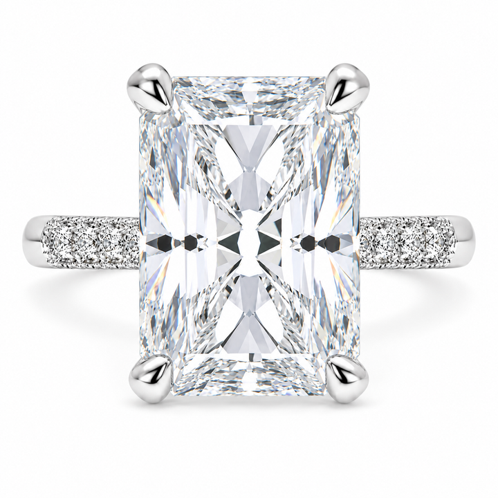 Federica 7.4 Carat Radiant Cut 4 Prong Engagement Ring