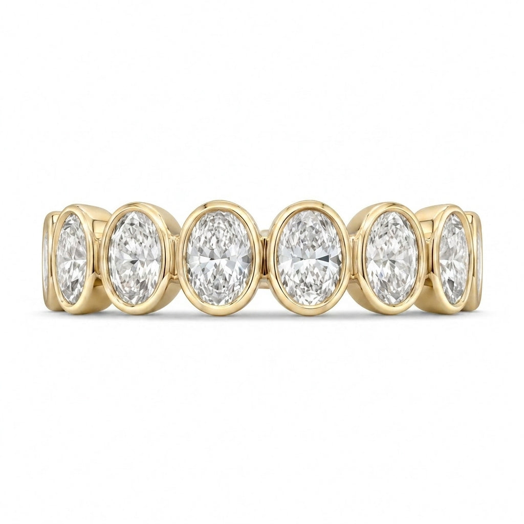 4.12 CT Lab-Grown Diamond Eternity Ring in 14K White Gold (D–F / VS1–VS2)