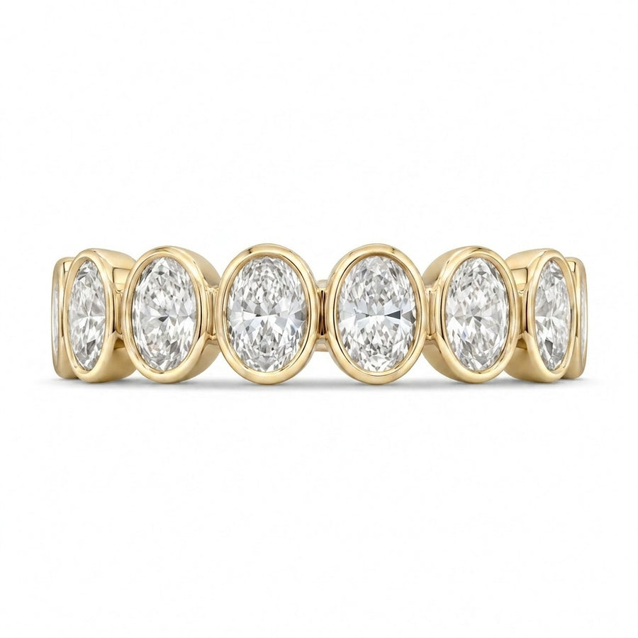 4.12 CT Lab-Grown Diamond Eternity Ring in 14K White Gold (D–F / VS1–VS2)