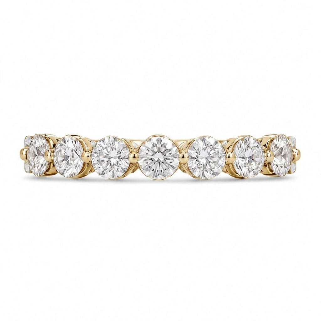 3.14 CT Lab-Grown Diamond Eternity Ring in 14K White Gold (D–F / VS1–VS2)