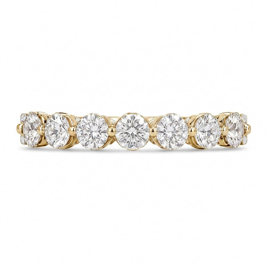 3.14 CT Lab-Grown Diamond Eternity Ring in 14K White Gold (D–F / VS1–VS2)