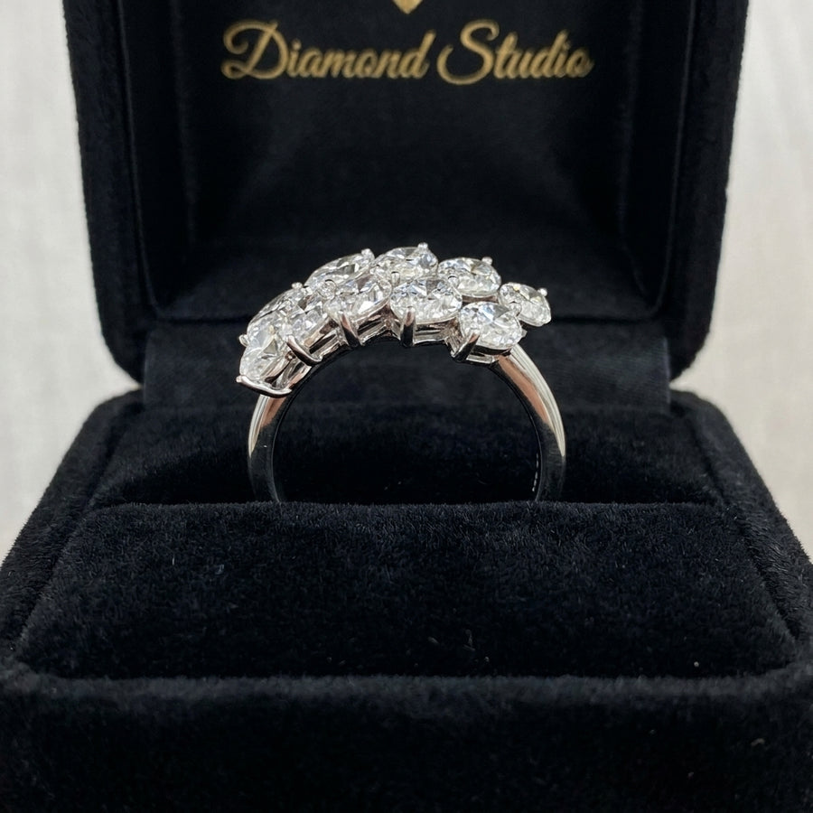 3.70 CT Lab-Grown Diamond Fashion Ring in 14K White Gold (D–F / VS1–VS2)