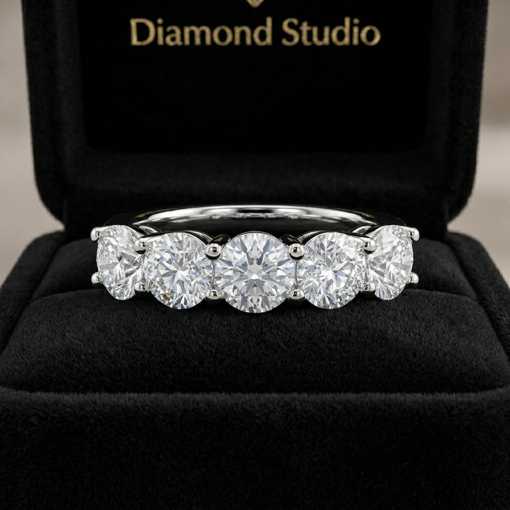3.50 CT Lab-Grown Diamond Fashion Ring in 14K White Gold (D–F / VS1–VS2)