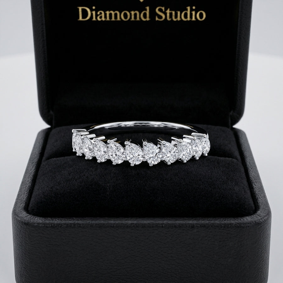 1.00 CT Lab-Grown Diamond Stackable Ring in 14K White Gold (D–F / VS1–VS2)