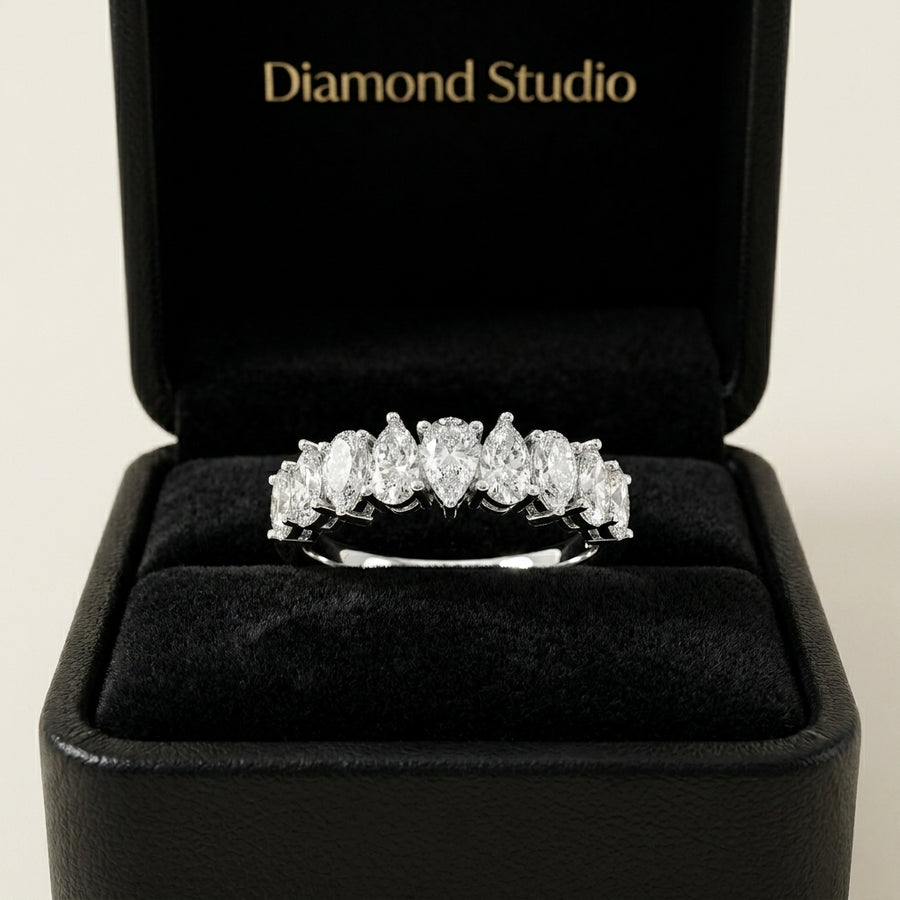 1.00 CT Lab-Grown Diamond Stackable Ring in 14K White Gold (D–F / VS1–VS2)