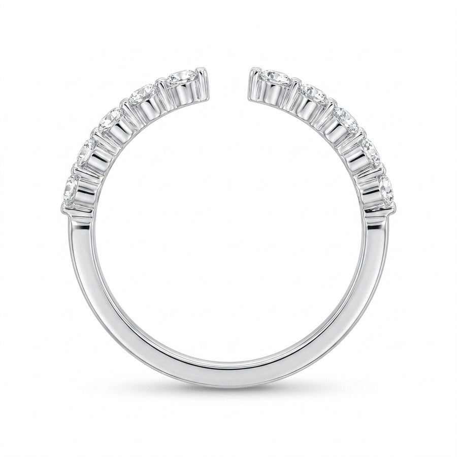 1.00 CT Lab-Grown Diamond Stackable Ring in 14K White Gold (D–F / VS1–VS2)