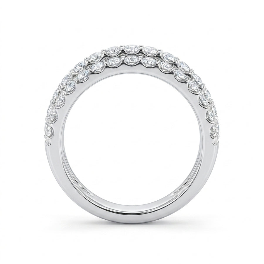 1.60 CT Lab-Grown Diamond Fashion Ring in 14K White Gold (D–F / VS1–VS2)