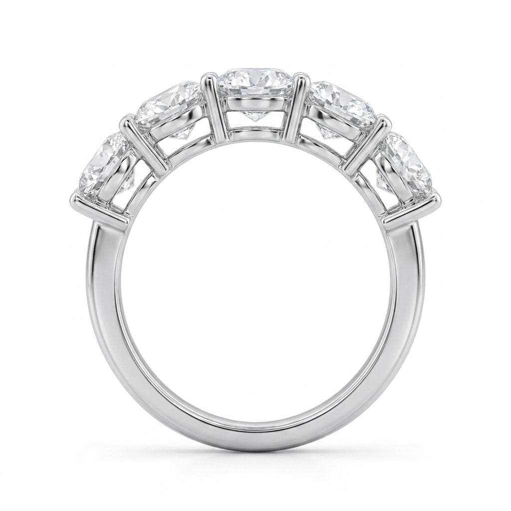 3.50 CT Lab-Grown Diamond Fashion Ring in 14K White Gold (D–F / VS1–VS2)