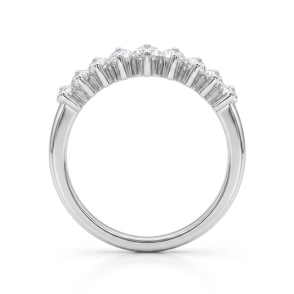 1.00 CT Lab-Grown Diamond Stackable Ring in 14K White Gold (D–F / VS1–VS2)