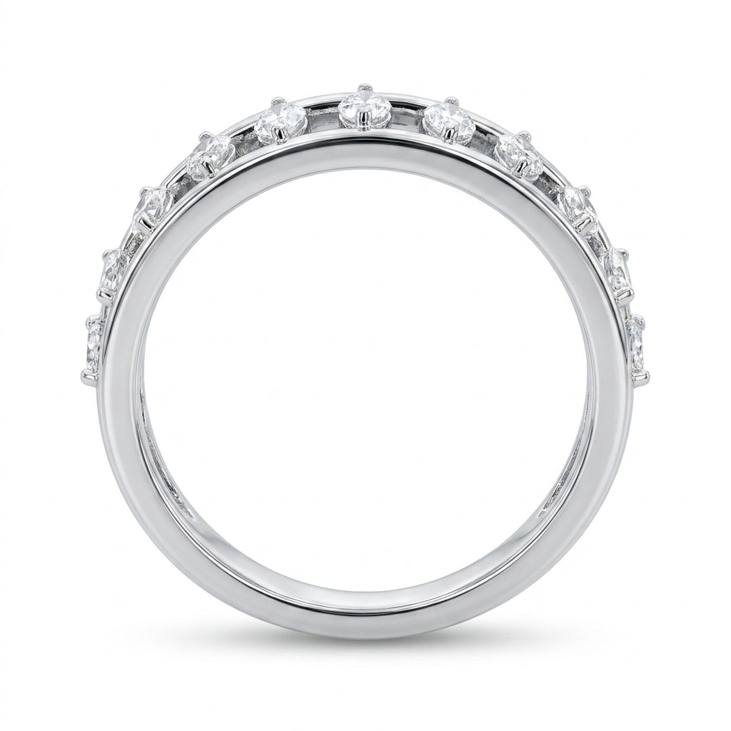 2.02 CT Lab-Grown Diamond Band Ring in 14K White Gold (D–F / VS1–VS2)