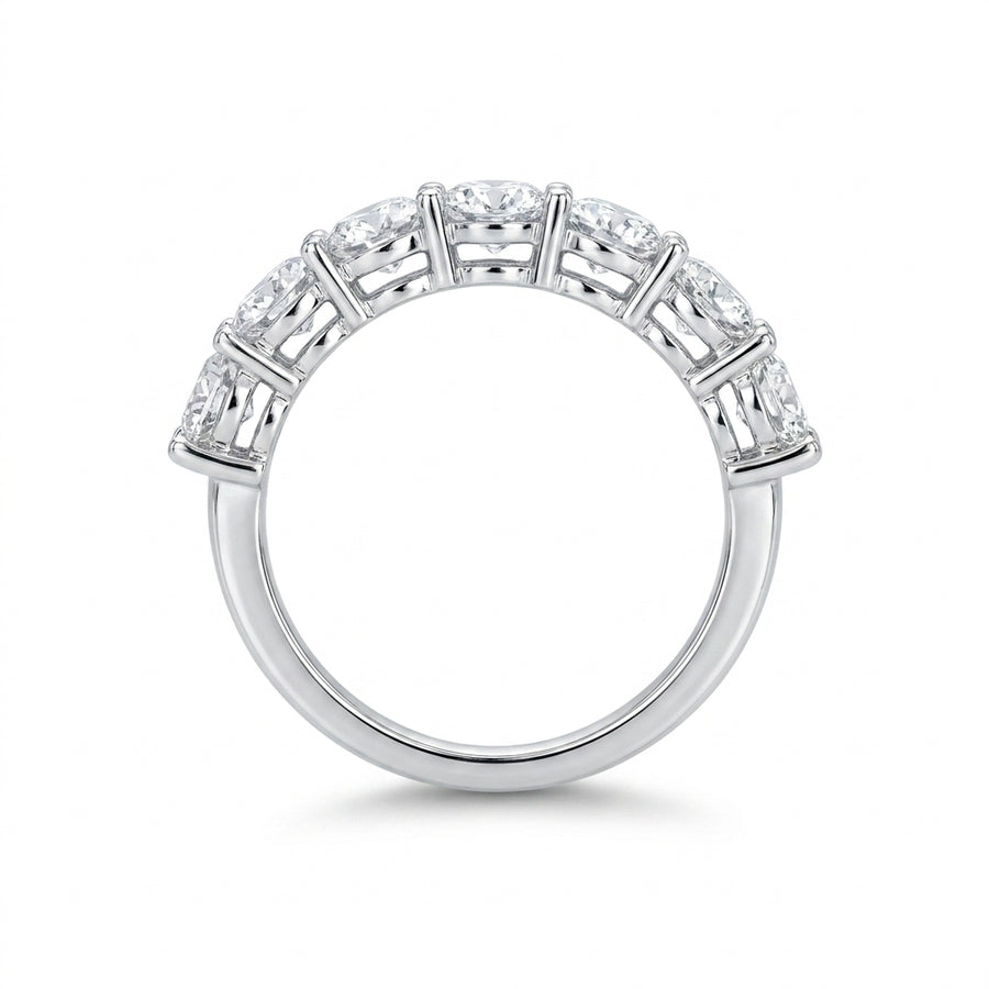 1.96 CT Lab-Grown Diamond Half Eternity Ring in 14K White Gold (D–F / VS1–VS2)