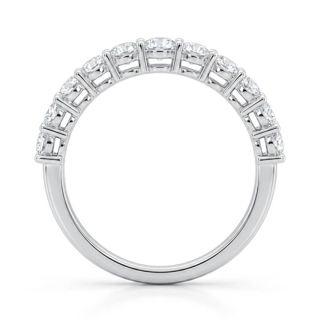 1.70 CT Lab-Grown Diamond Prong Band Ring in 14K White Gold (D–F / VS1–VS2)