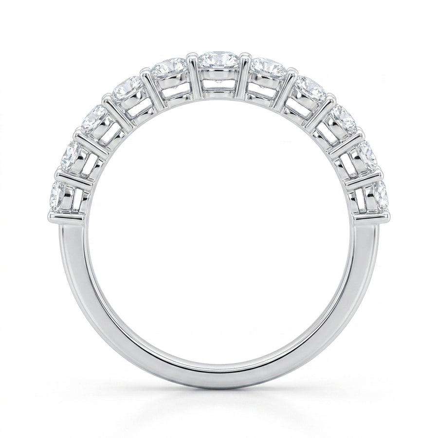 1.70 CT Lab-Grown Diamond Prong Band Ring in 14K White Gold (D–F / VS1–VS2)