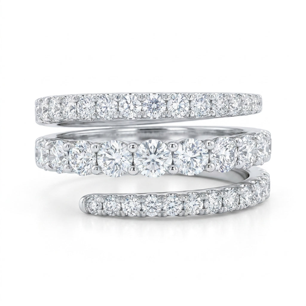 1.60 CT Lab-Grown Diamond Fashion Ring in 14K White Gold (Dâ€“F / VS1â€“VS2) from Diamond Studio