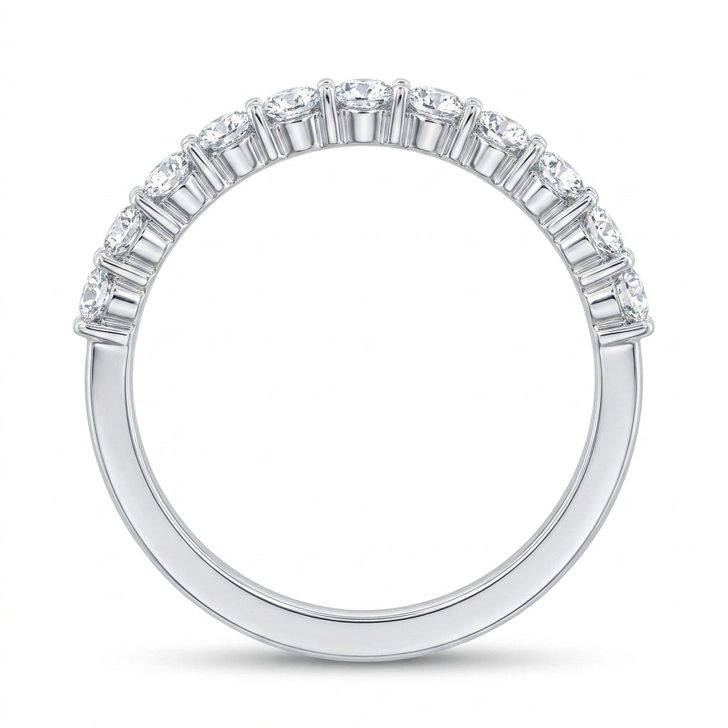 1.00 CT Lab-Grown Diamond Stackable Ring in 14K White Gold (D–F / VS1–VS2)
