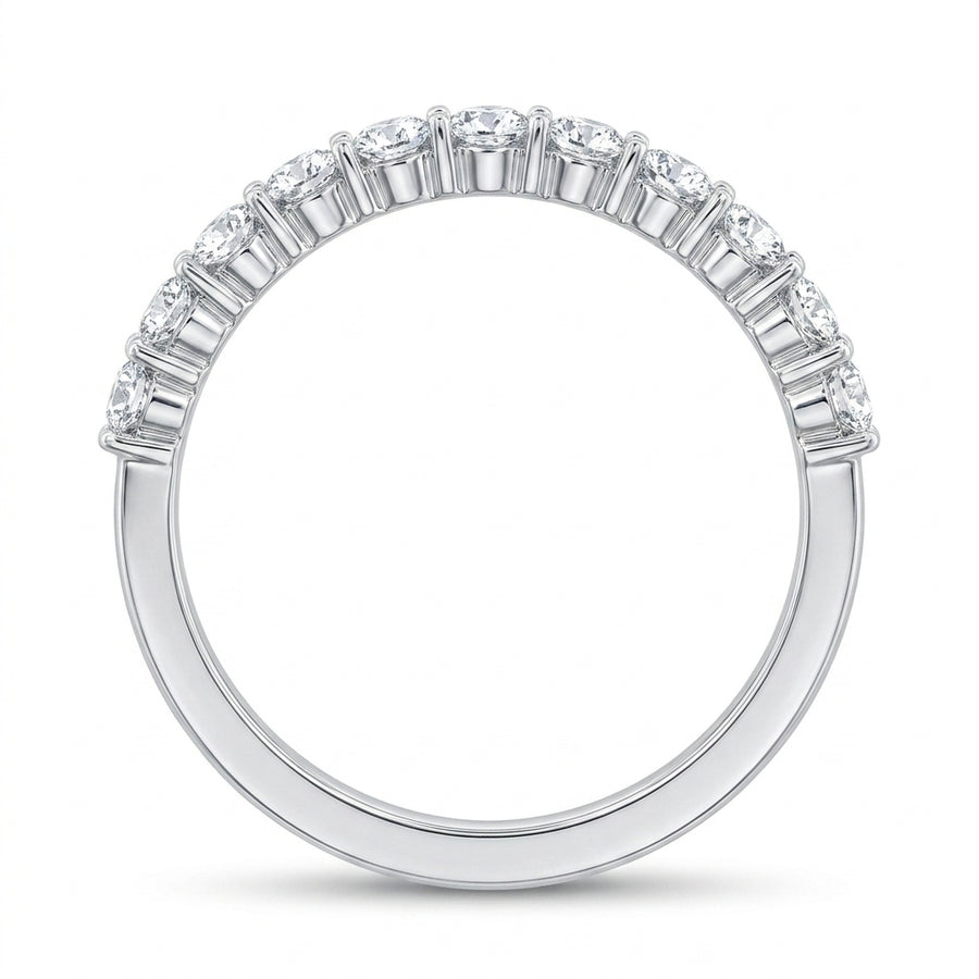 1.00 CT Lab-Grown Diamond Stackable Ring in 14K White Gold (D–F / VS1–VS2)