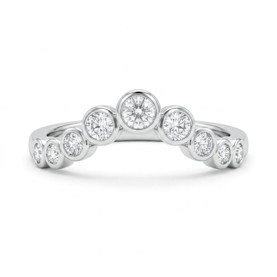 1.00 CT Lab-Grown Diamond Stackable Ring in 14K White Gold (D–F / VS1–VS2)