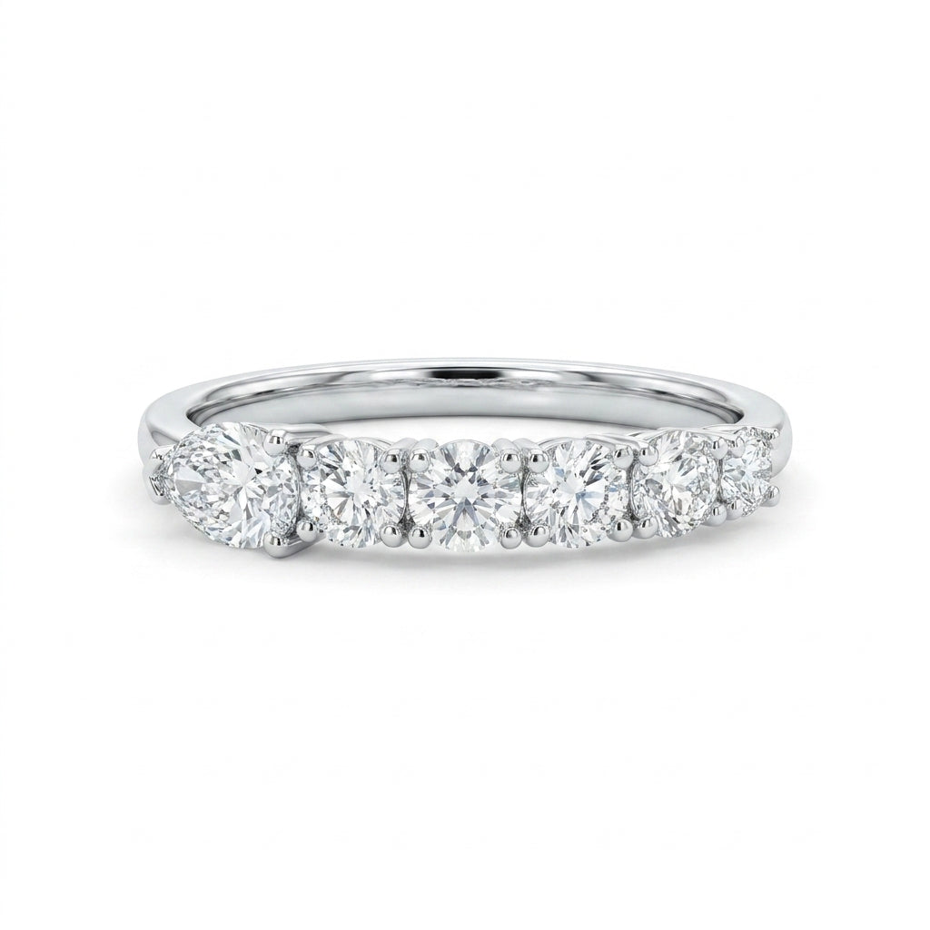 1.05 CT Lab-Grown Diamond Band Fashion Ring in 14K White Gold (Dâ€“F / VS1â€“VS2) from Diamond Studio
