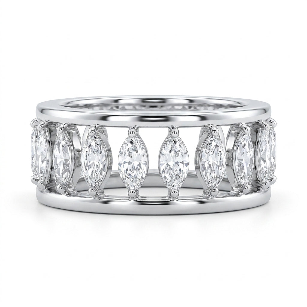 2.02 CT Lab-Grown Diamond Band Ring in 14K White Gold (Dâ€“F / VS1â€“VS2) from Diamond Studio