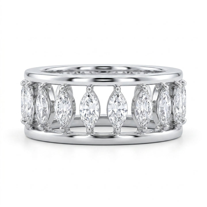 2.02 CT Lab-Grown Diamond Band Ring in 14K White Gold (Dâ€“F / VS1â€“VS2) from Diamond Studio