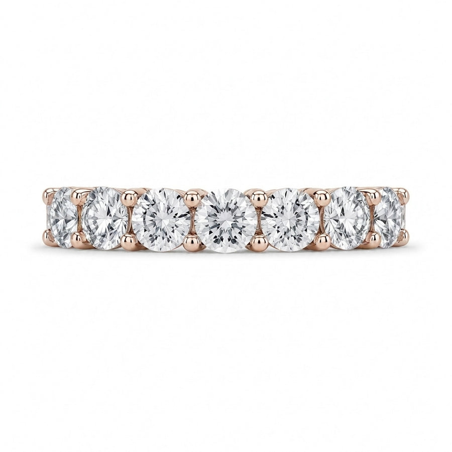 2.62 CT Lab-Grown Diamond Half Eternity Ring in 14K White Gold (D–F / VS1–VS2)