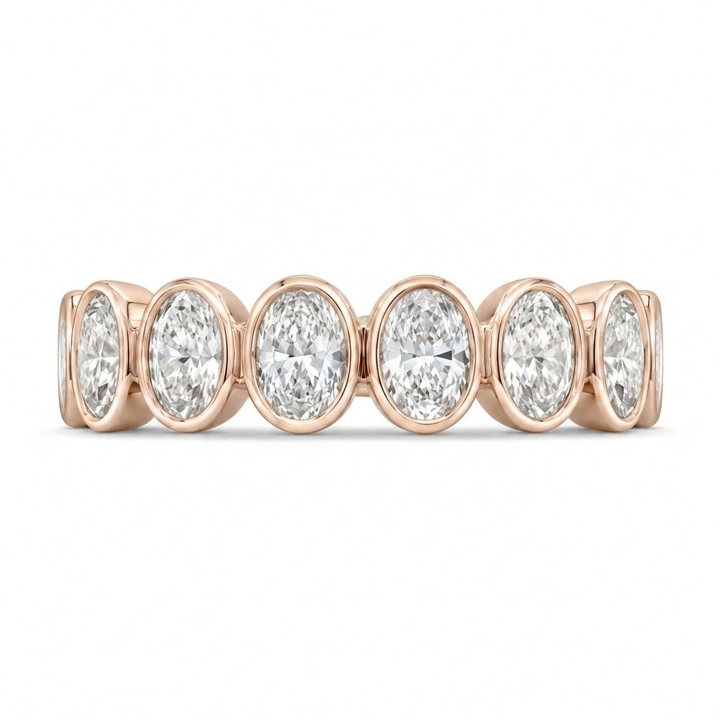 4.12 CT Lab-Grown Diamond Eternity Ring in 14K White Gold (D–F / VS1–VS2)