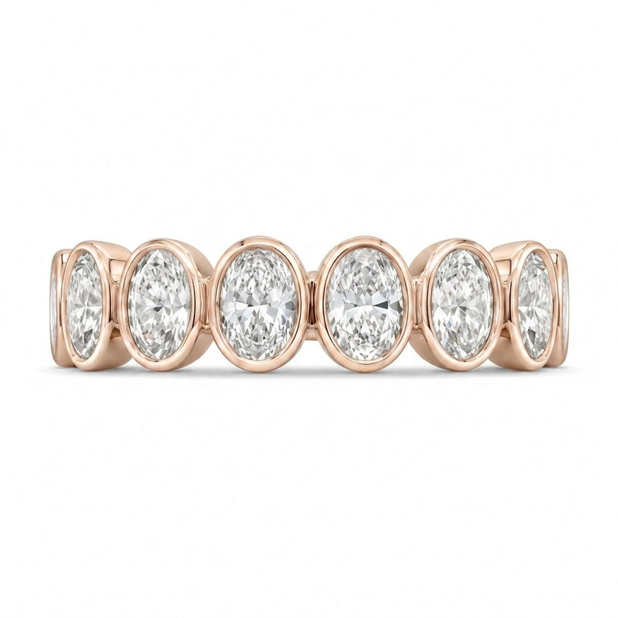 4.12 CT Lab-Grown Diamond Eternity Ring in 14K White Gold (D–F / VS1–VS2)