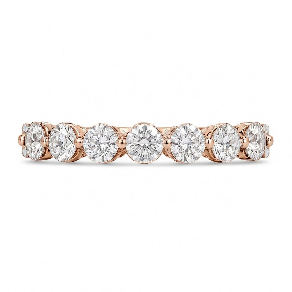 3.14 CT Lab-Grown Diamond Eternity Ring in 14K White Gold (D–F / VS1–VS2)