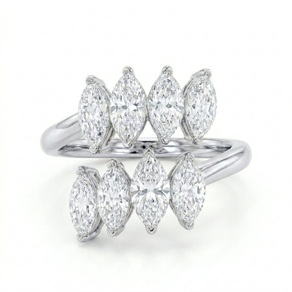 3.70 CT Lab-Grown Diamond Fashion Ring in 14K White Gold (Dâ€“F / VS1â€“VS2) from Diamond Studio