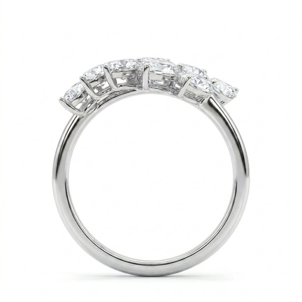 3.70 CT Lab-Grown Diamond Fashion Ring in 14K White Gold (D–F / VS1–VS2)