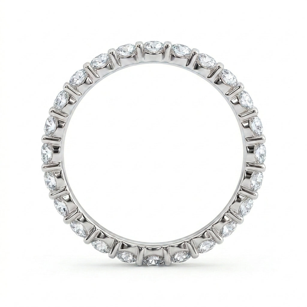 1.30 CT Lab-Grown Diamond Fashion Ring in 14K White Gold (D–F / VS1–VS2)