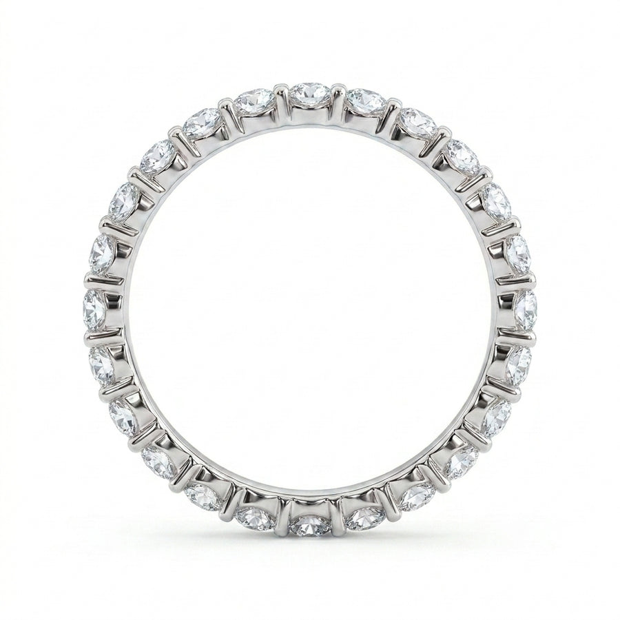 1.30 CT Lab-Grown Diamond Fashion Ring in 14K White Gold (D–F / VS1–VS2)