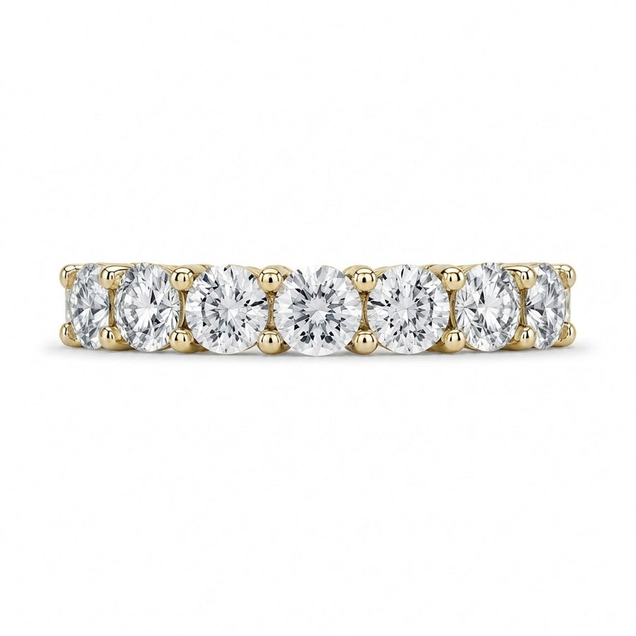 2.62 CT Lab-Grown Diamond Half Eternity Ring in 14K White Gold (D–F / VS1–VS2)