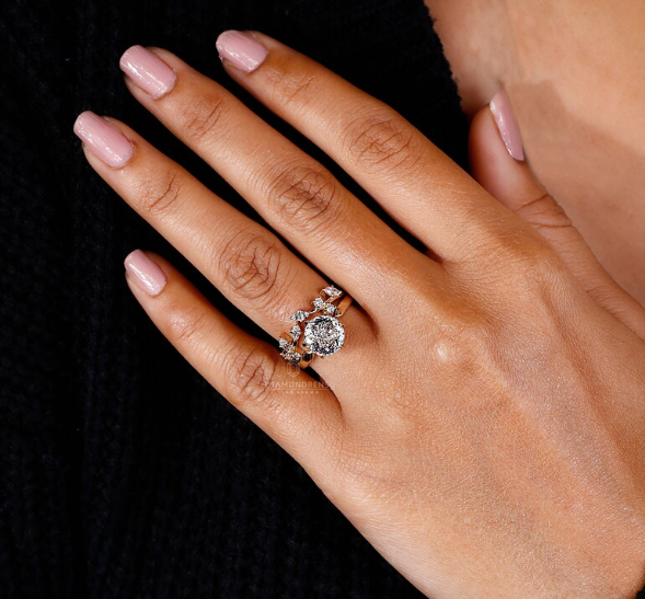 3.00 CT Portuguese Cut Lab-Grown Diamond 2PCS Bridal Set in 14K White Gold – Matching Wedding Band Anniversary Design