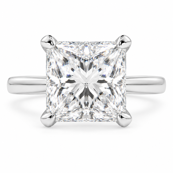 Juliana 6 Carat Princess Cut Classic Solitaire Engagement Ring