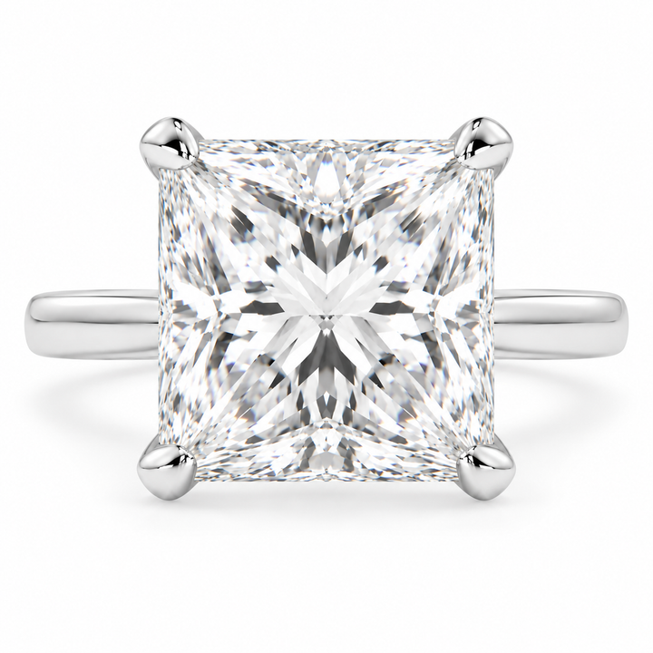 Juliana 7 Carat Princess Cut Classic Solitaire Engagement Ring